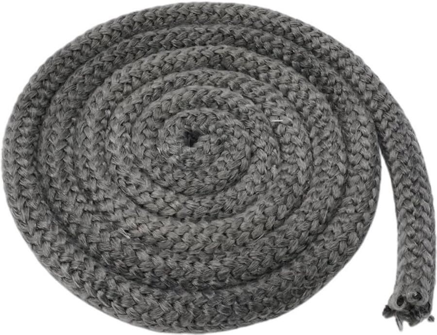 Glasvezel Kachel Koord Deurafdichting Oven Warmte Efficiëntie Hoge Temperatuur Bestendig 18 mm Doorsnede Zwart