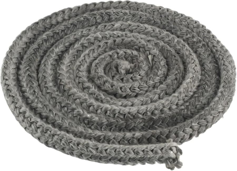 Glasvezel Kachel Touw Hoge Temperatuur Afdichting Oven Deur Reparatie Duurzaam Glasvezelmateriaal 12mm X 2M Zwart