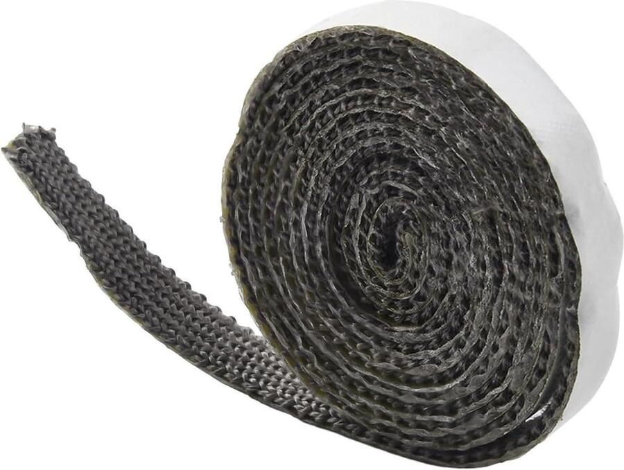 Glasvezel Kachelkoord Haard Touw Oven Afdichten Hoge Temperatuur Bestendig 15mm x 2m Zwart