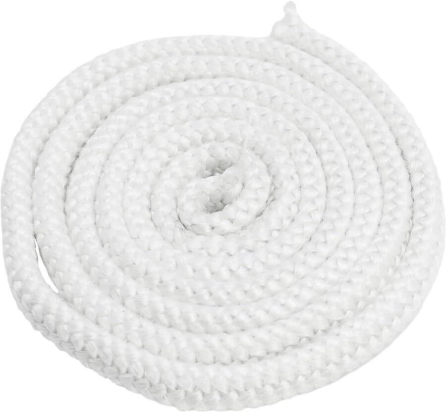 Glasvezel Koord Oven Afdichting Warmte Behoud Hittebestendig Materiaal 2.5m x 14mm Wit