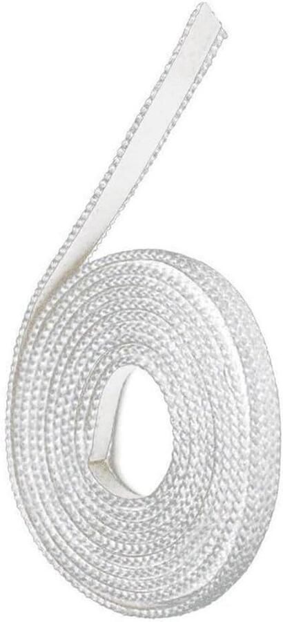 Glasvezel Touw Pakking Hittebestendige Afdichting Oven Deur Afdichten Thermische Schokbestendig 15x3mm 300cm Wit