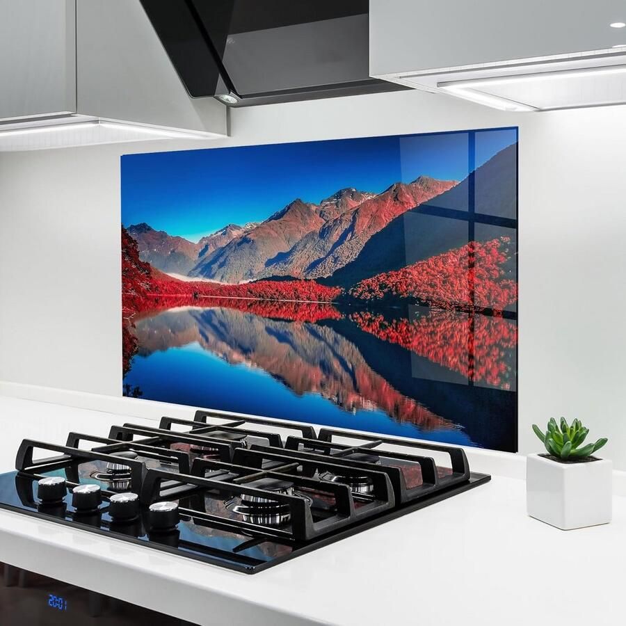 Glazen Achterwand Keuken 50x70 cm 5mm Gehard Glas Spatscherm voor Fornuis