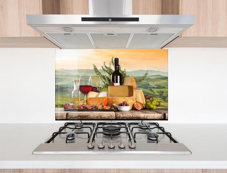 Glazen Achterwand Keuken Decoratie Bescherming Kookplaat Gehard Glas 40x40cm