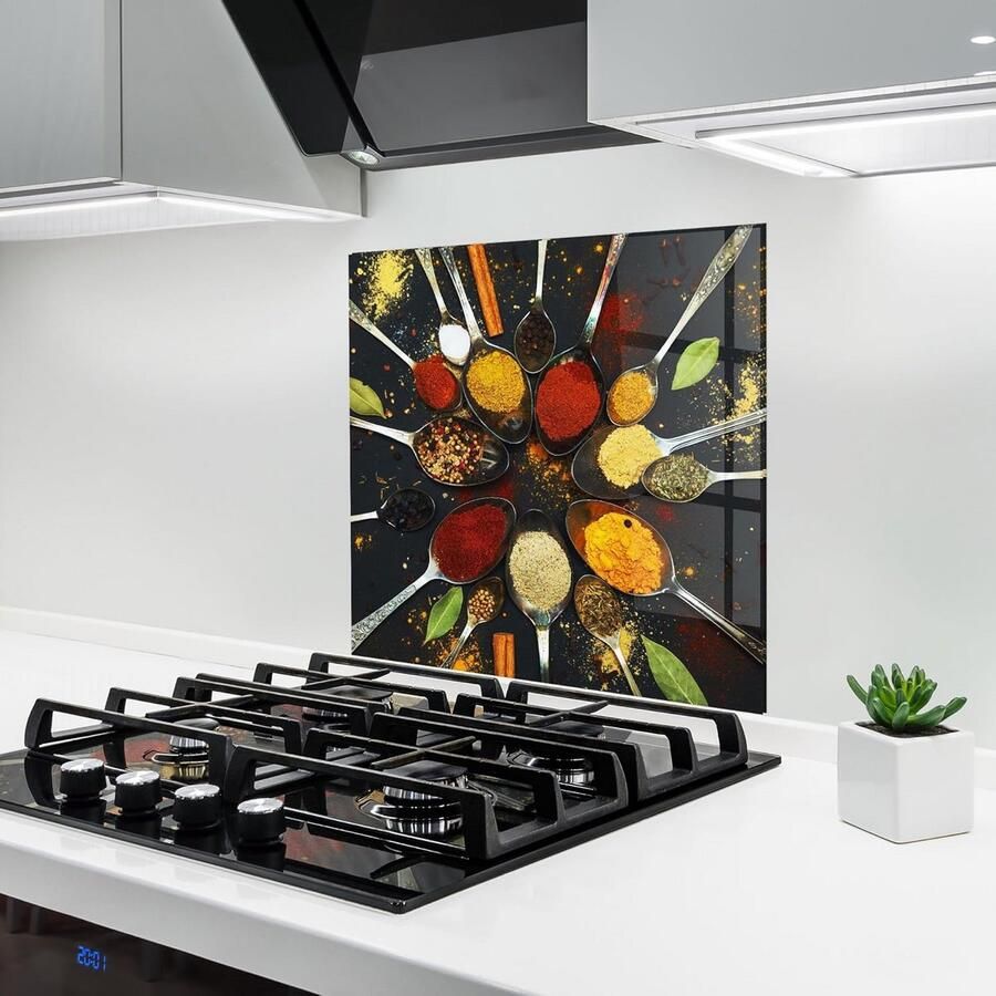 Glazen Achterwand voor Keuken 60x60 cm – 5mm Gehard Glas voor Kookplaat