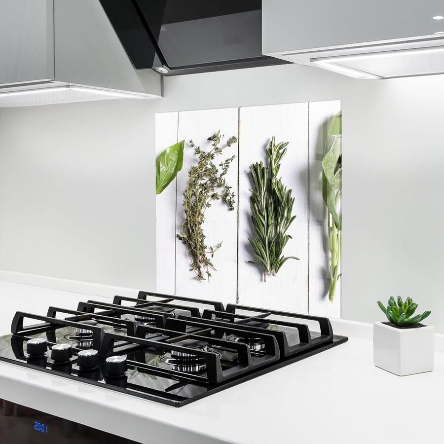 Glazen Achterwand voor Keuken 60x60 cm Hittebestendig Spatwand voor Fornuis