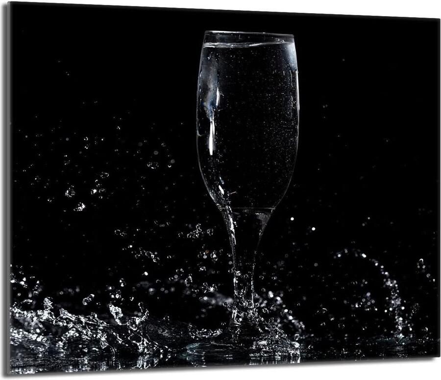 Glazen Afdekplaat voor Keramische Kookplaat Snijplank en Spatbescherming 60x52 cm