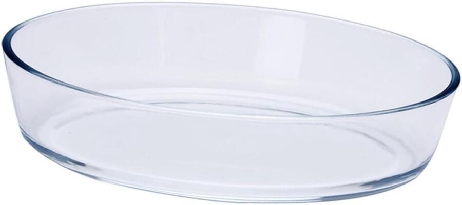 Glazen Bakplaat Ovenplaat Braadpan Bakken en Serveren Hittebestendig Glas 26x18x6.5CM Transparant