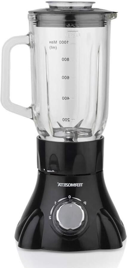Glazen Blender Keukenmixer Smoothies Maken Instelbare Snelheid 1 Liter Zwart