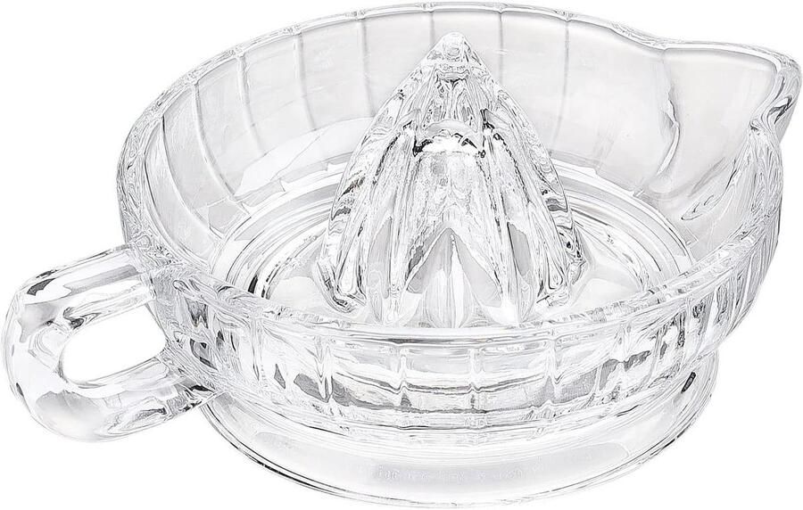 Glazen Citroenpers Citruspers Keukenhandgereedschap Vers Sap Maken Zwaar Kristalglas 19 x 9 cm Transparant