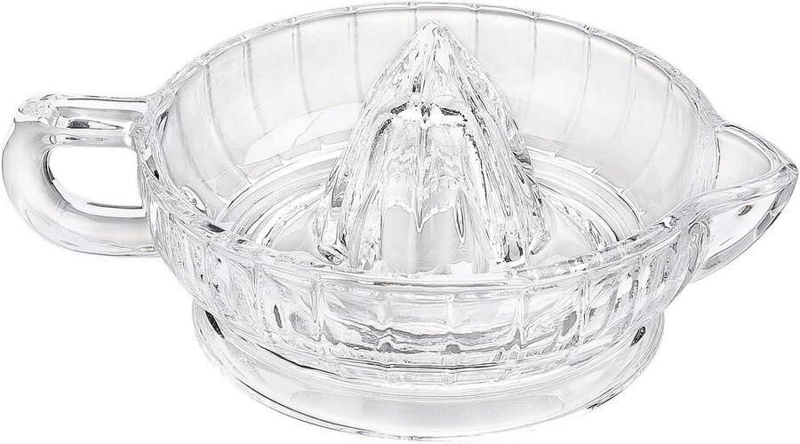 Glazen Citroenpers Sapcentrifuge Citruspers Dranken Bereiden Efficiënte Sap Extractie 17 x 7.3 cm Transparant