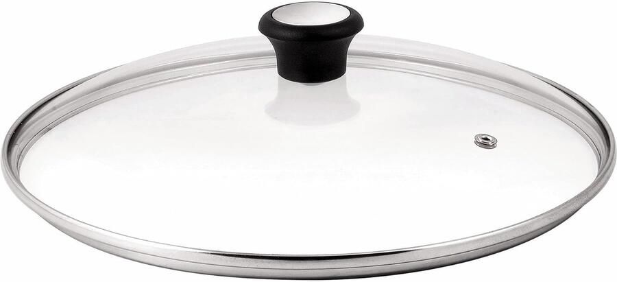 Glazen Deksel Kookdeksel Koken Met Stoomregelaar 24 cm Zwart