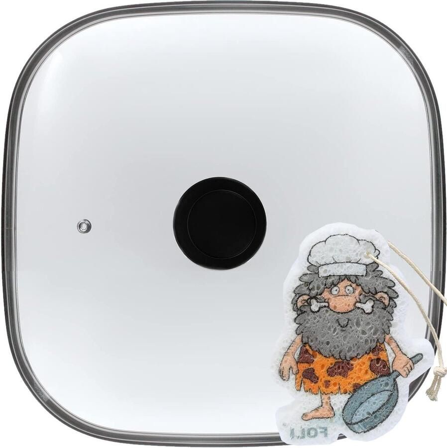 Glazen Deksel Kookgerei Deksel Koken op Inductie Gehard Glas 28.5 cm Zwart