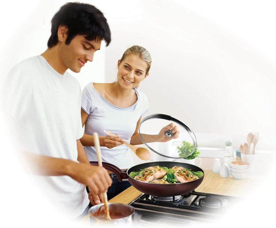 Glazen Deksel Kookpan Deksel Koken & Bakken Vaatwasserbestendig 30 cm Diameter Transparant