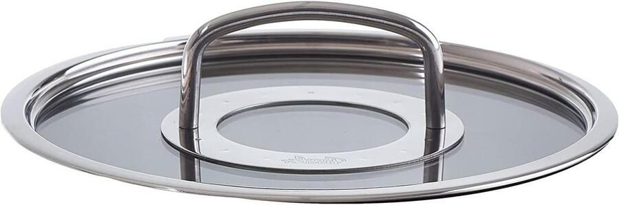 Glazen Deksel Kookpan Deksel Koken en Braden Vaatwasserbestendig 24 cm Transparant