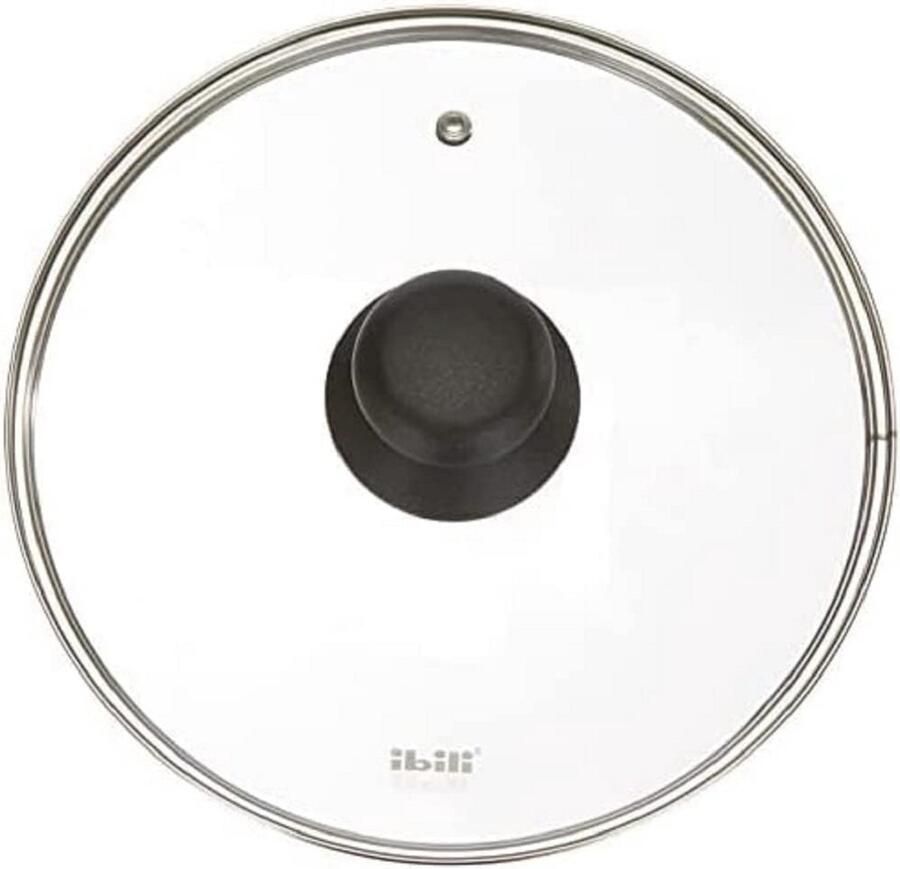 Glazen deksel met stoomgaatje 22 cm