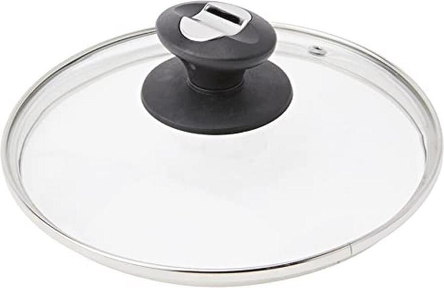 Glazen Deksel met Stoomuitlaat 18 cm Geschikt voor Koken en Serveren