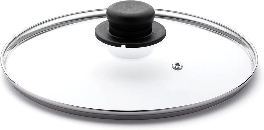 Glazen Deksel Pan Deksel Koken en Bakken Hittebestendig Glas 32 cm Transparant