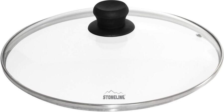 Glazen Deksel Pan Deksel Koken en Bakken Met Stoomventiel 32 cm Zilver