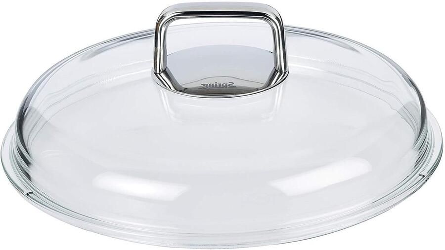 Glazen Deksel Pannen Deksel Koken Bakken Roestvrijstalen Handgreep 28 cm Transparant