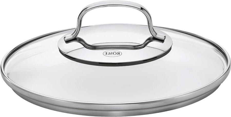 Glazen Deksel Pannen deksel Koken Roestvrij staal rand Ø 24 cm Transparant