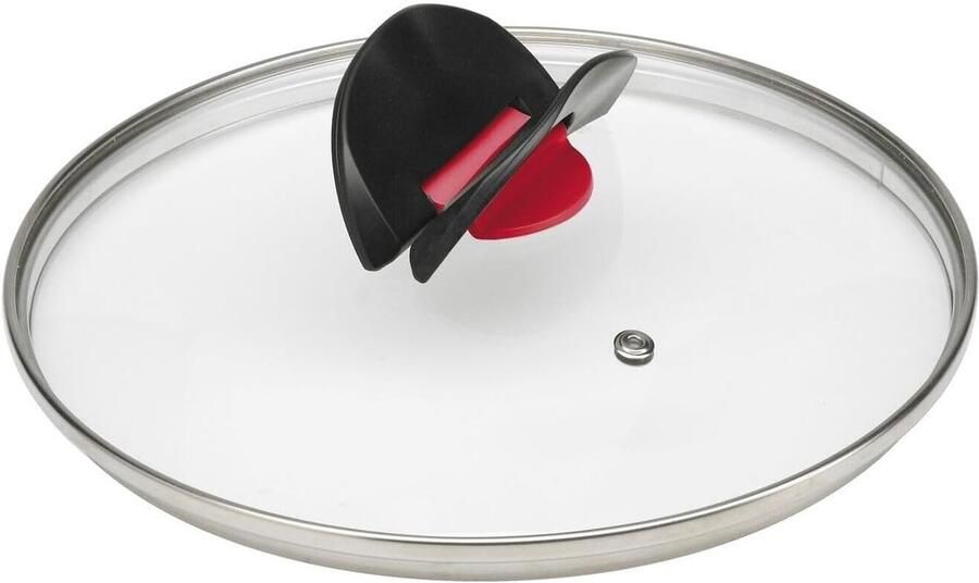 Glazen Deksel Pannendeksel Rond Koken Braden Click Cook 16 cm Grijs