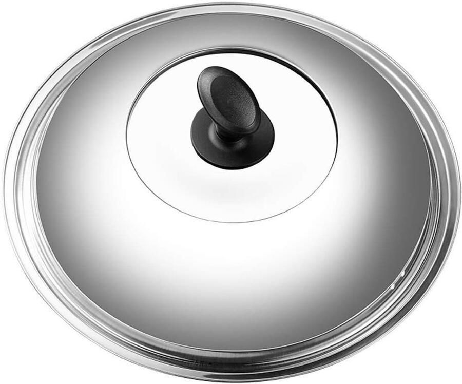 Glazen Deksel Pot Deksel Koken Met Stoomopening 36cm Wit