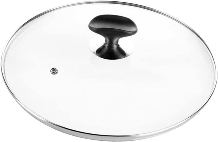 Glazen Deksel Potdeksel Kookgerei Koken en Braden Ventilatieontwerp 32 cm Zilver