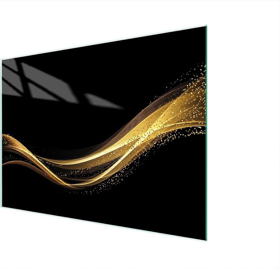Glazen fornuisbeschermer Snijplank kookplaat Bescherming keukenblad Gehard glas 4mm 40 x 30 cm Zwart