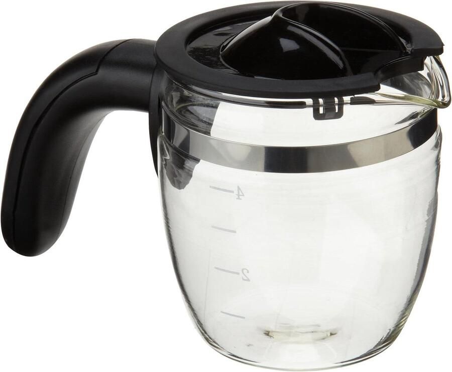 Glazen Kan Espresso Kan Koffie Maken Met Deksel 4 Kops Zwart