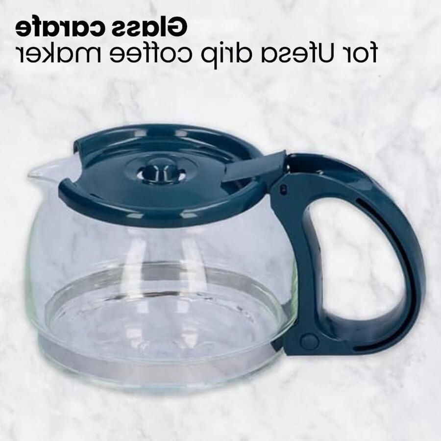 Glazen kan Koffiekan vervanging Koffiezetapparaat reparatie Hittebestendig glas 17x9 cm Blauw