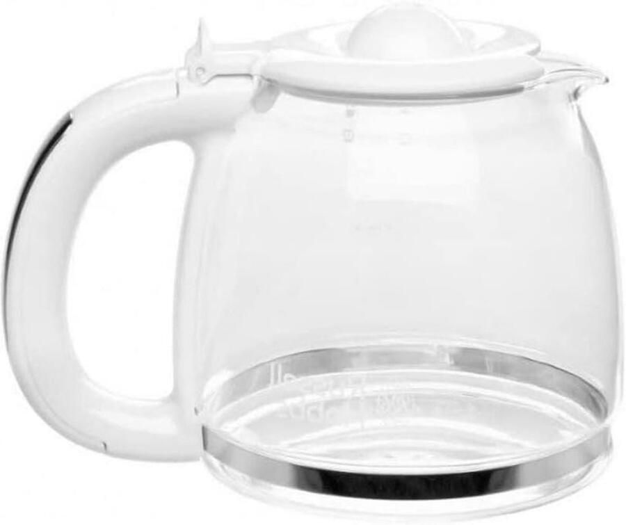 Glazen kan koffiezetapparaat Reservekan filterkoffie Koffie Zetten Voor 10 kopjes 125 Liter Wit