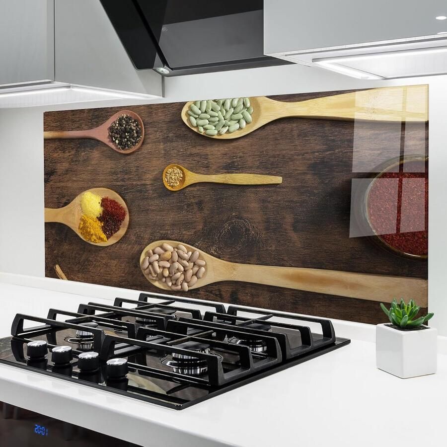 Glazen Keuken Achterwand 60x150 cm Gehard Glas Spatscherm voor Fornuis en Aanrecht