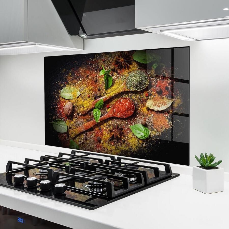 Glazen Keuken Achterwand Spatscherm 50x70 cm 5mm Gehard Glas voor Fornuis