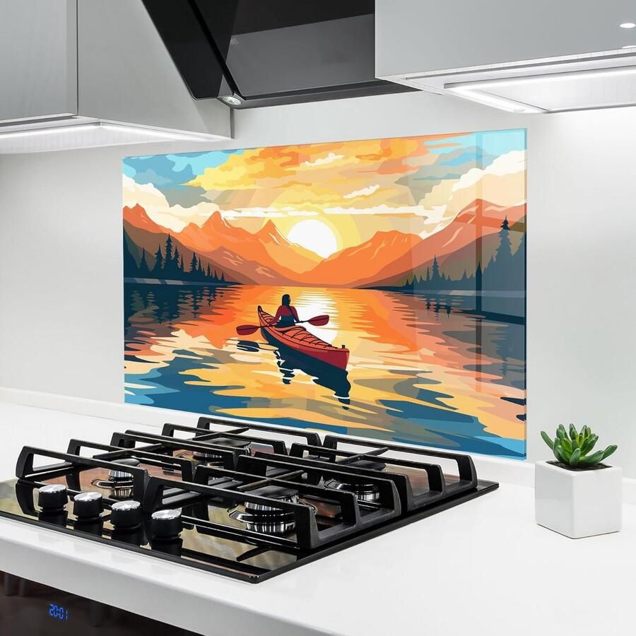 Glazen keukenachterwand 60x100 cm Veiligheidsglas spatwand voor fornuis