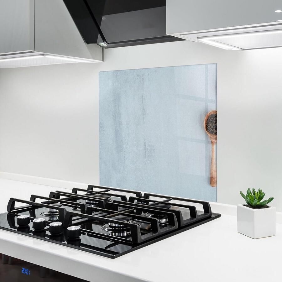 Glazen Keukenachterwand 60x60 cm 5mm Gehard Glas Spatscherm voor Fornuis