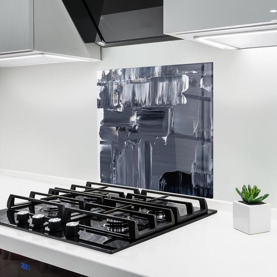 Glazen Keukenachterwand Spatscherm 60x60 cm 5mm Gehard Glas voor Fornuis