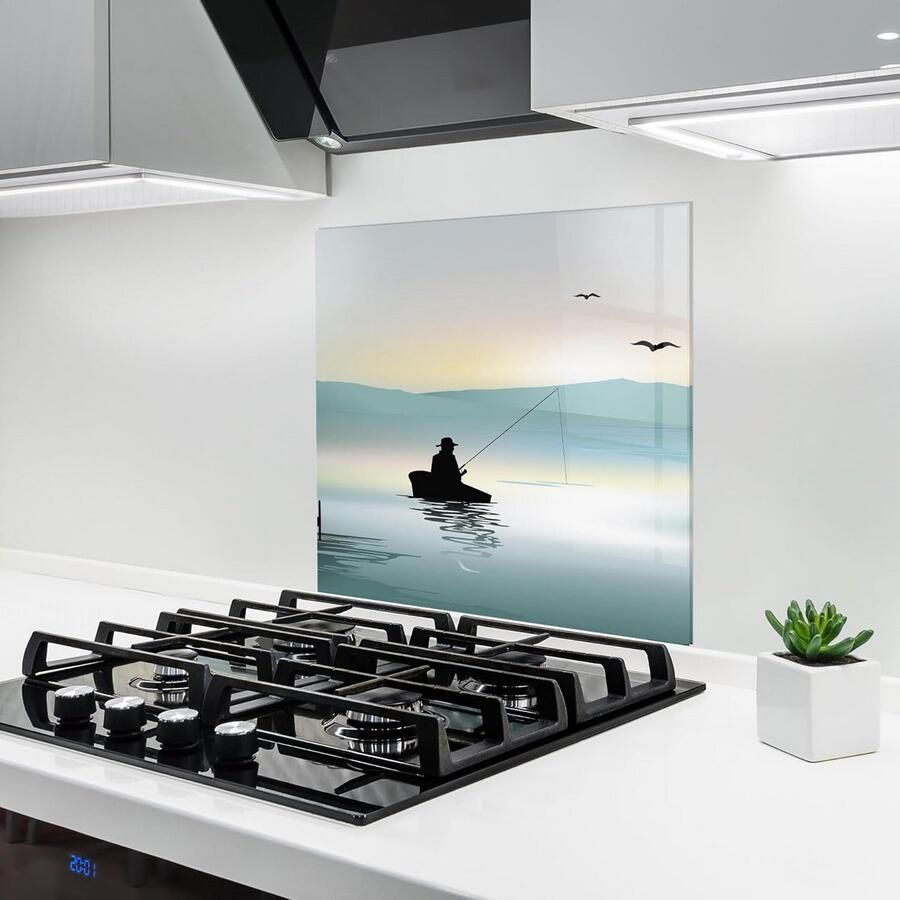 Glazen Keukenachterwand Spatscherm 60x60 cm Gehard Glas voor Achter Fornuis