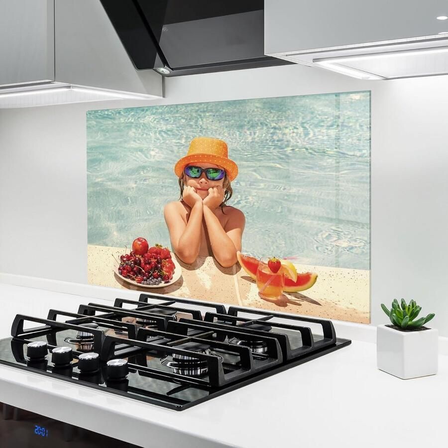 Glazen Keukenachterwand Spatscherm 70x100 cm 5mm Gehard Glas voor Fornuis