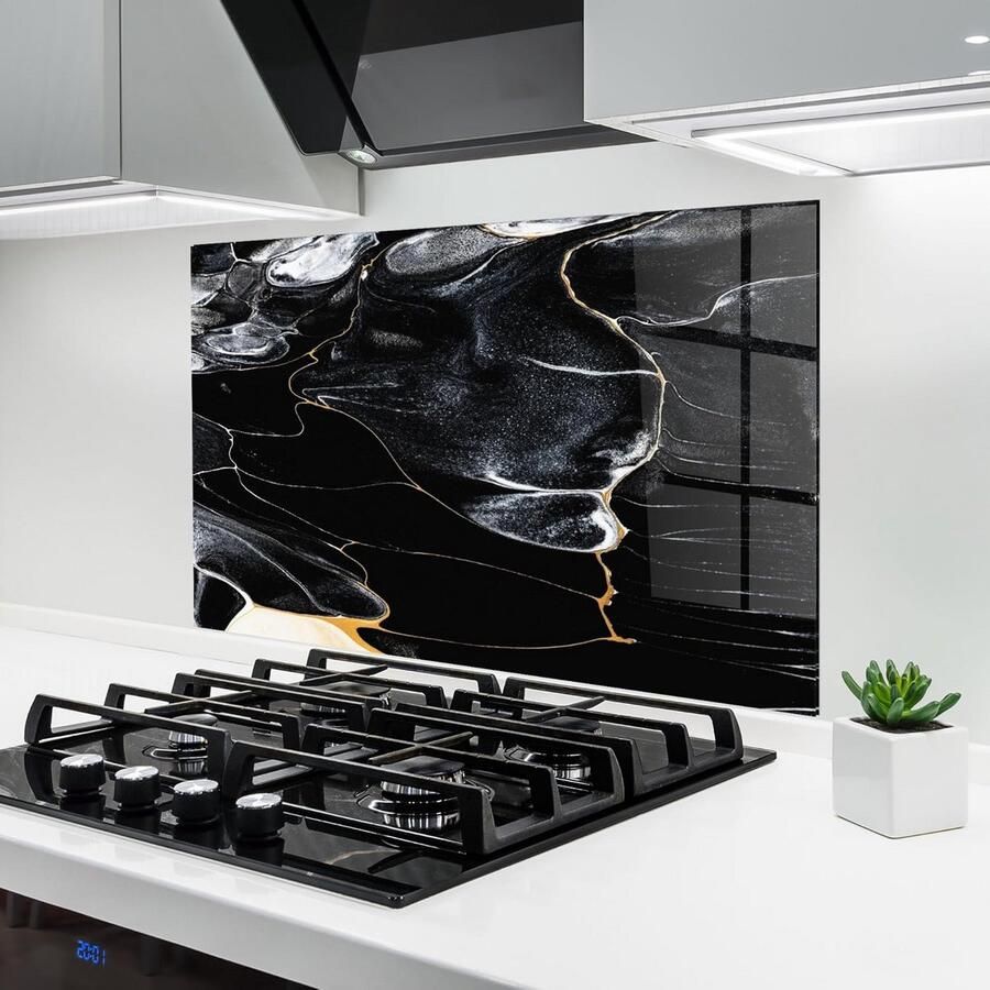 Glazen Keukenachterwand Spatscherm 80x120 cm Gehard Glas Voor Fornuis