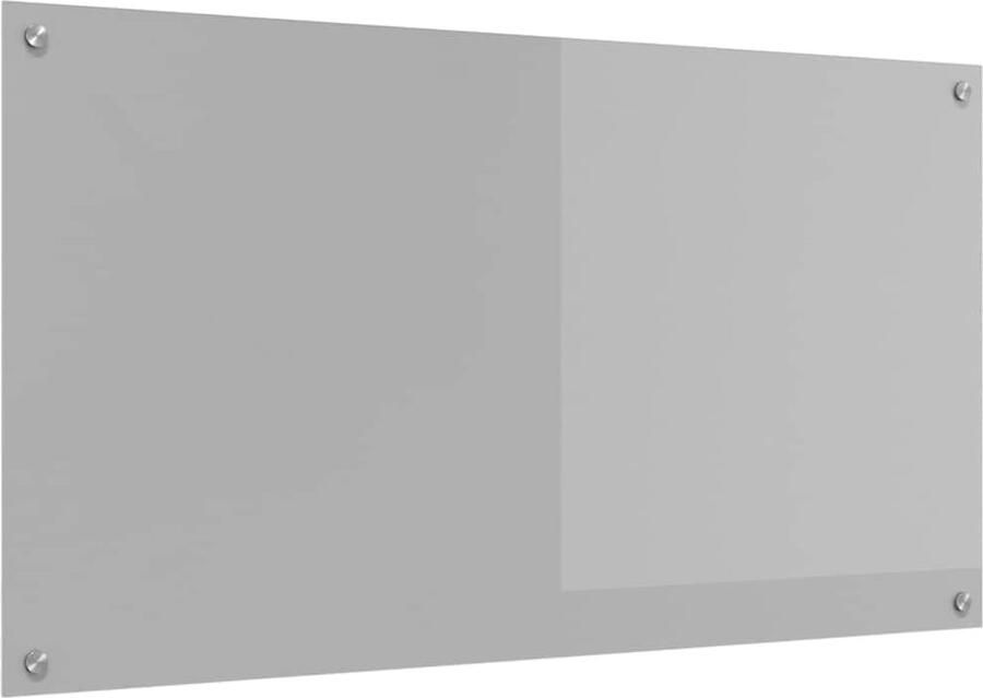 Glazen Keukenachterwand Wandpaneel Spatwand Bescherming Kookplaat Hittebestendig Gehard Glas 110 x 60 cm Lichtgrijs