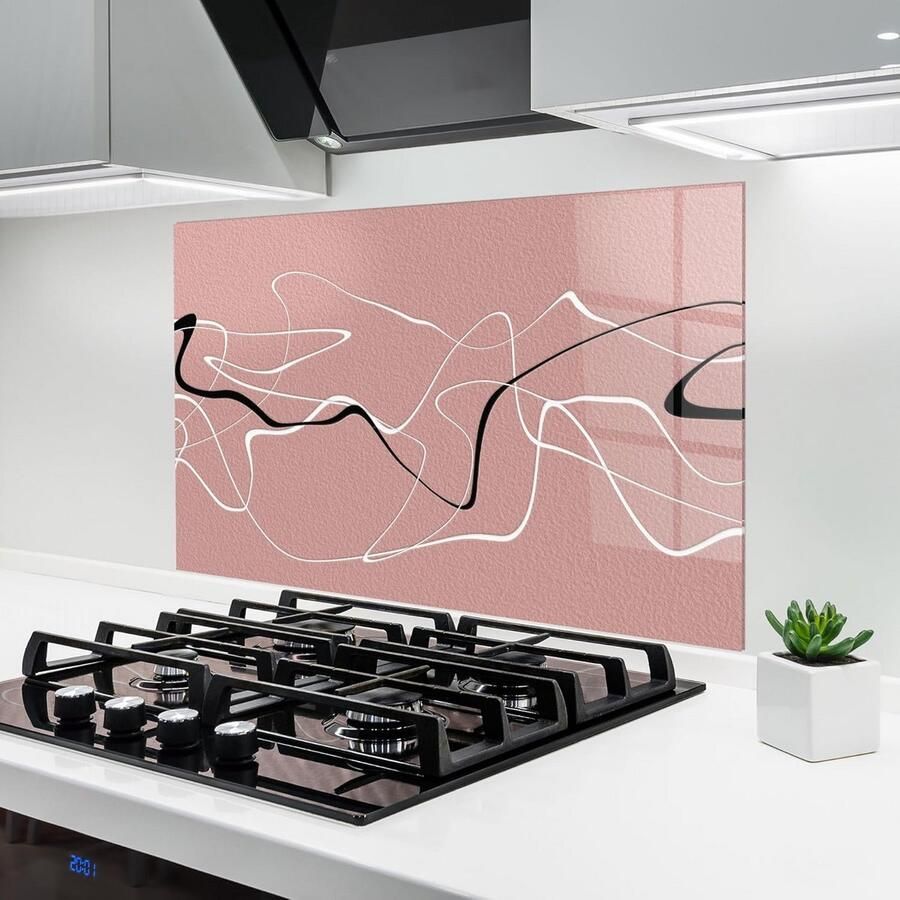 Glazen Keukenscherm Spatwand 50x70 cm 5mm Gehard Glas voor Achter Fornuis