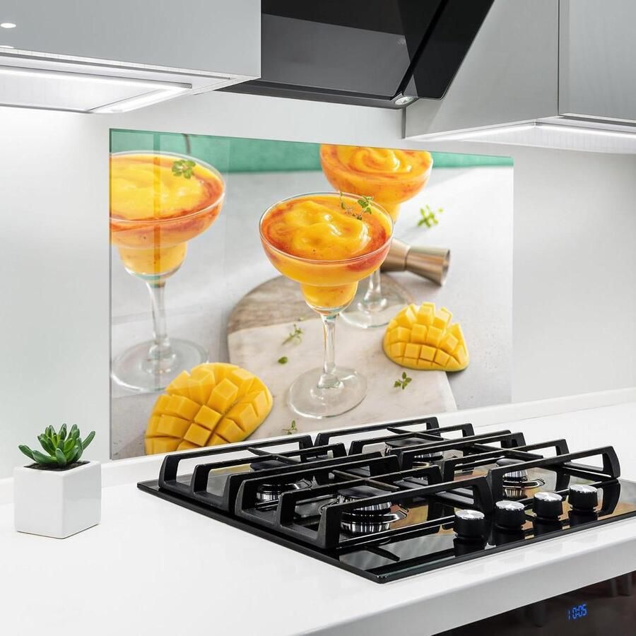 Glazen Keukenwand Spatbescherming Plaat Koken Beschermen Hittebestendig 200°C 50x70 cm Margarita Cocktail