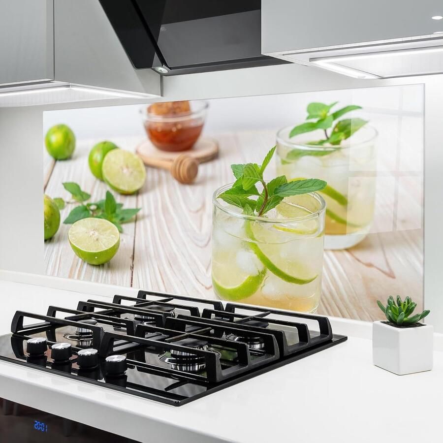 Glazen Keukenwand Spatbescherming Wand Koken Beschermen 3D UV Print 60x120 cm Iced Honey