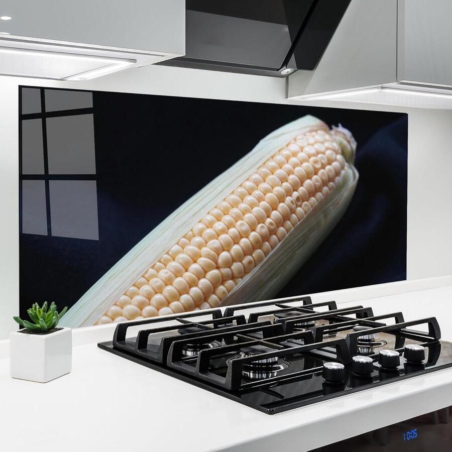 Glazen Keukenwand Spatwand Keuken Bescherming Koken Gehard Veiligheidsglas 60x120 cm Maize