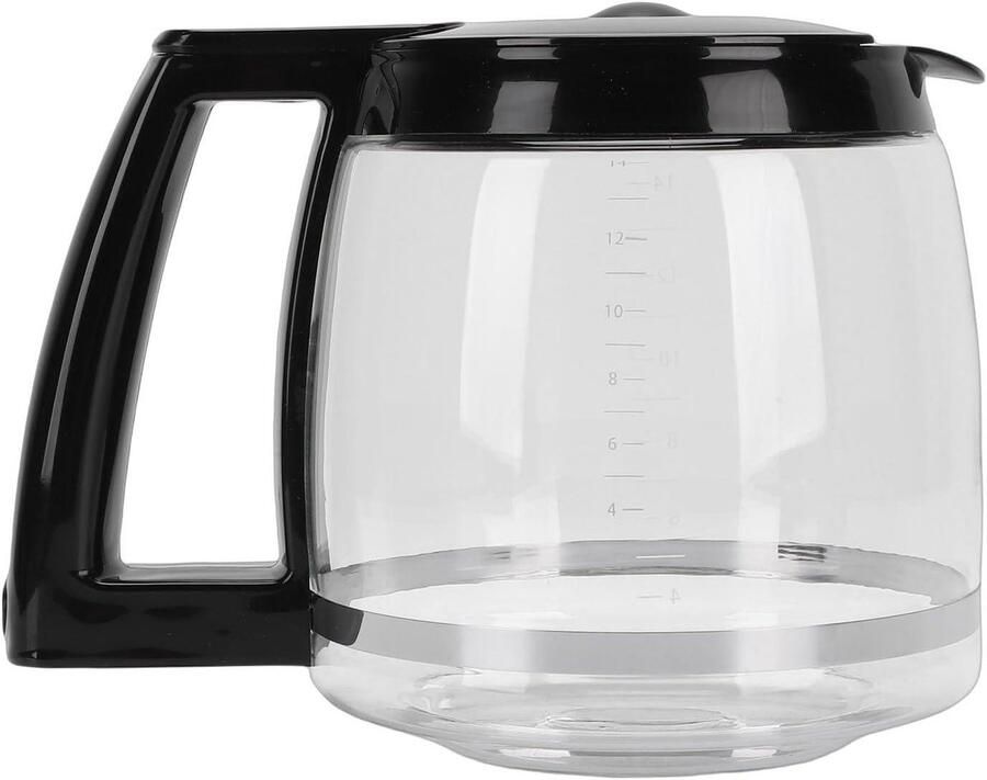 Glazen Koffiekan Vervangende Kan Koffiezetapparaat Koffie Zetten Hittebestendig Borosilicaatglas 2.1L Transparant