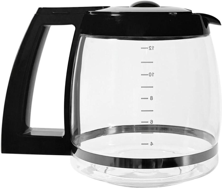 Glazen Koffiekaraf Reservekan Koffiezetapparaat Koffie Zetten Hittebestendig Borosilicaatglas 12 Cups Zwart