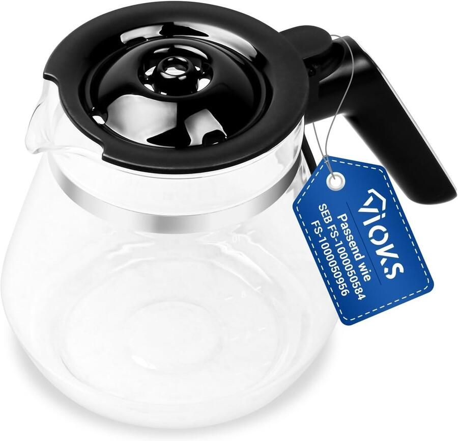 Glazen koffiepot vervanging voor SEB FS-1000050956 glazen koffieketel koffie theeketel glas voor koffieliefhebbers koffiezetapparaat Lumero Aroma WMF FS-1000050584 BUENO