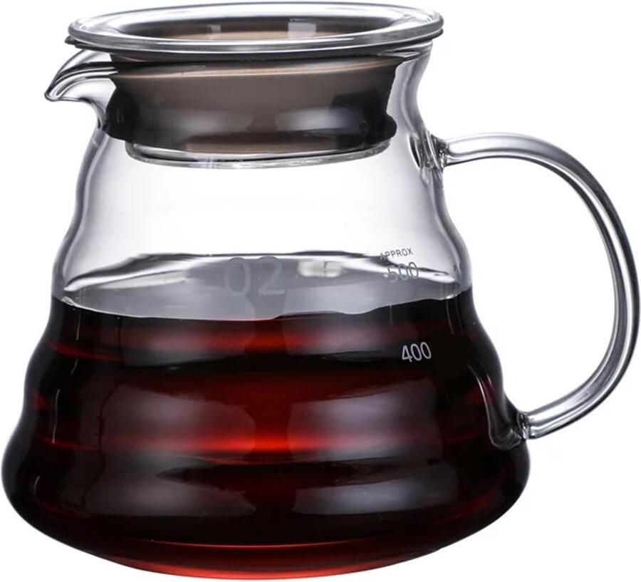 Glazen Koffiezetapparaat Druppelkoffie Maker Koffie Bereiden Hittebestendig Materiaal 600 ml Transparant