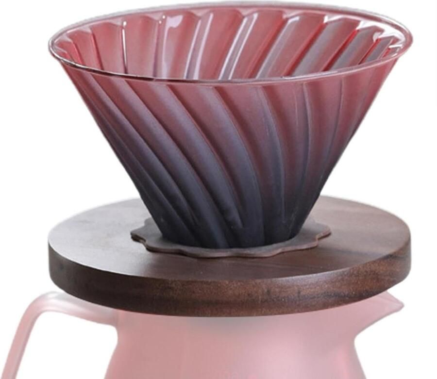 Glazen Koffiezetapparaat Handdruppel Pot Koffie Zetten Hoge Transparantie 11x14x11 cm Zwart