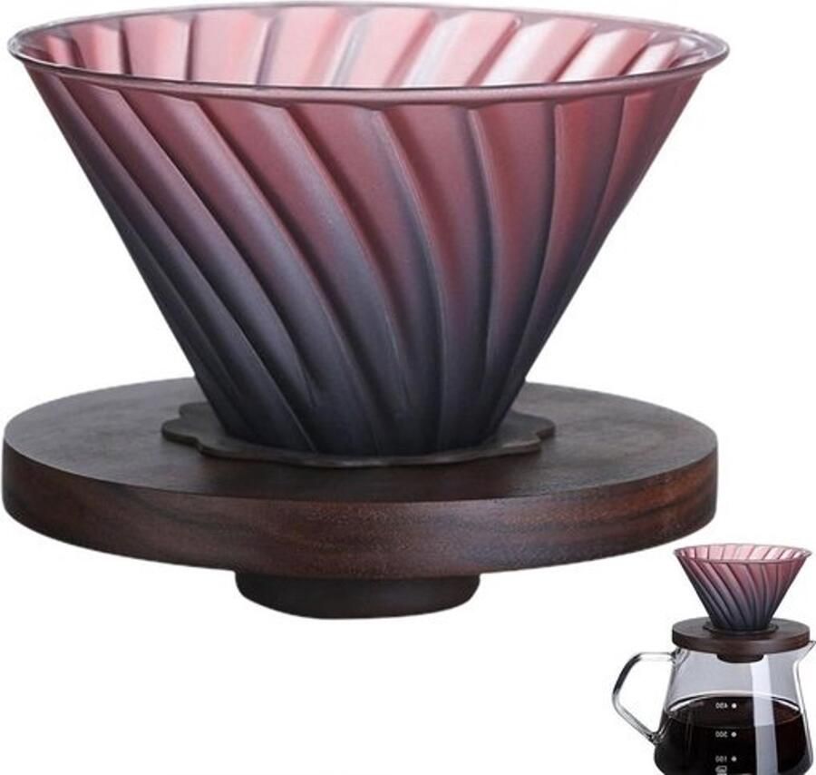 Glazen koffiezetapparaat Pour-over koffiekan Handmatig koffiezetten Hoge transparantie 14 x 11 x 11 cm